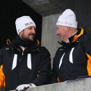 King Harald and Crown Prince Haakon watch the sprint from the Royal stands on the first day of the World Championships (Photo: Erik Johansen / Scanpix)